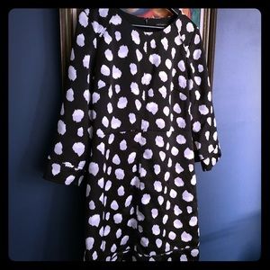 Banana Republic Black dress with white splotches